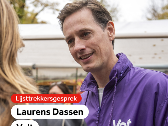 Lijsttrekkersgesprek met Laurens Dassen (Volt)