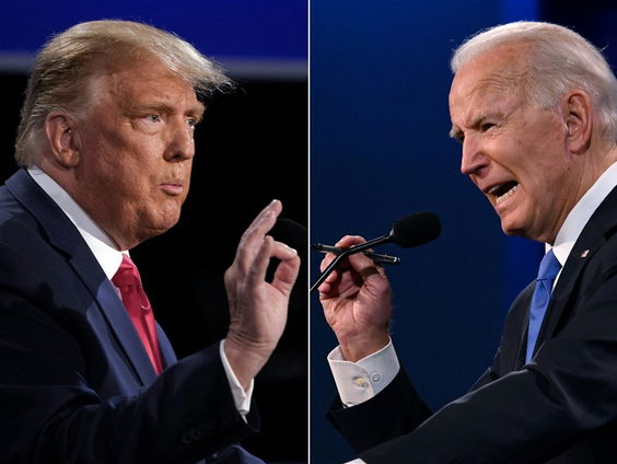 Trump en Biden debatteren live op televisie