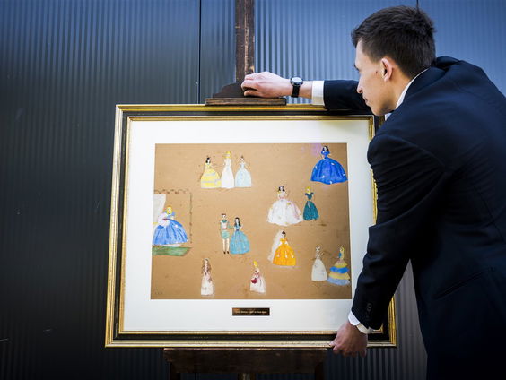 Kon Beatrix als tienerprinses een beetje schilderen?