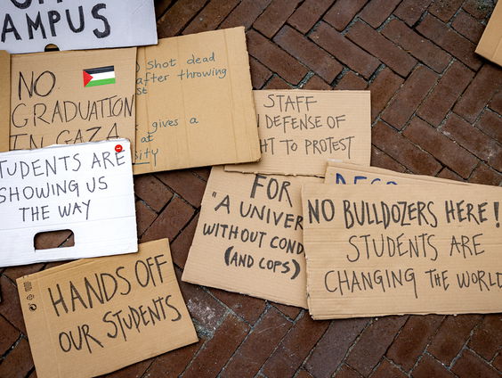 Opnieuw pro-Palestijnse demonstratie bij TU Delft