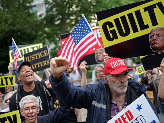 De veroordeling van Trump verdeelt de VS nog verder