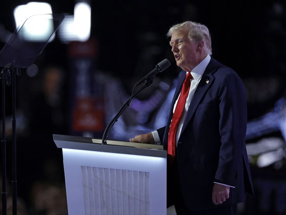 Trump houdt voor het eerst sinds moordaanslag toespraak