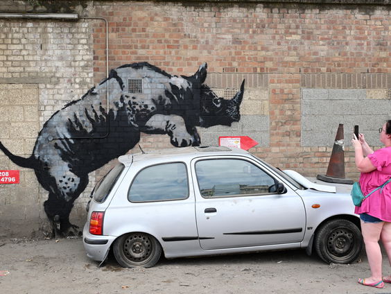 Banksy komt met achtste kunstwerk in acht dagen