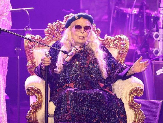 Op het podium met Joni Mitchell