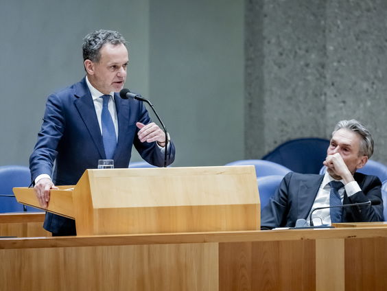 Minister Caspar Veldkamp vanaf de G20