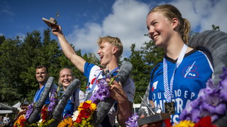 Fierljep toptalent Germ Terpstra tien centimeter verwijderd van wereldrecord