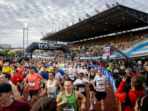 Diep gaan tijdens de marathon van Amsterdam