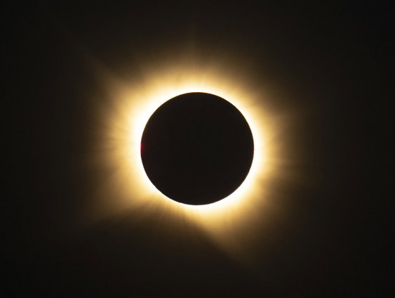 Nynke was bij de volledige zonsverduistering in Spanje