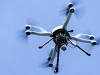 Militaire drones op drone-top in Riga