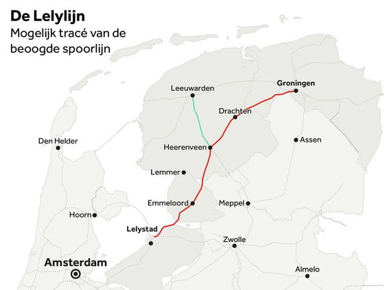 Noordelijke provincies: 'Lelylijn moet er komen'