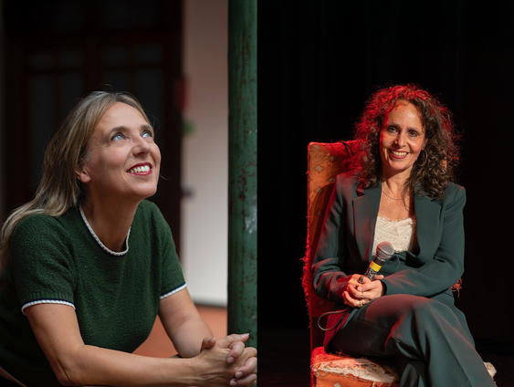 Stef Visjager en Olga Majeau, podcastmakers