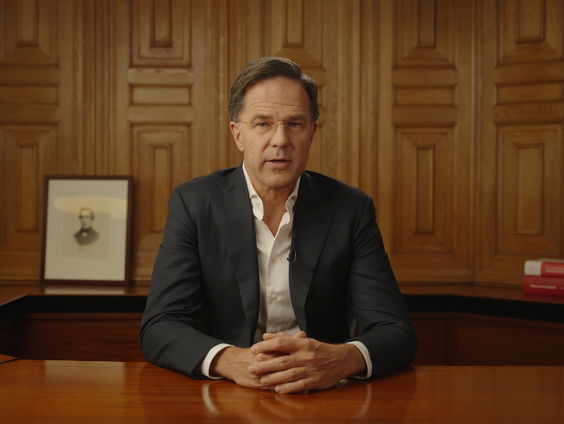 Rutte neemt in toespraak afscheid van premierschap