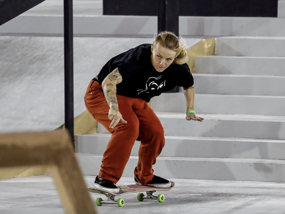 Skateboarder Candy Jacobs bereidt zich voor op de Olympische Spelen