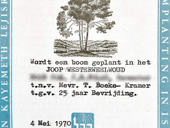 Hoe het Joods nationaal fonds met het planten van bomen bijdraagt aan landroof