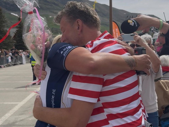 Wally verrastte Cindy bij de finish