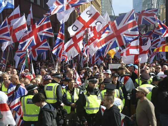 Meer dan 100.000 demonstranten bij anti-immigratieprotest Londen