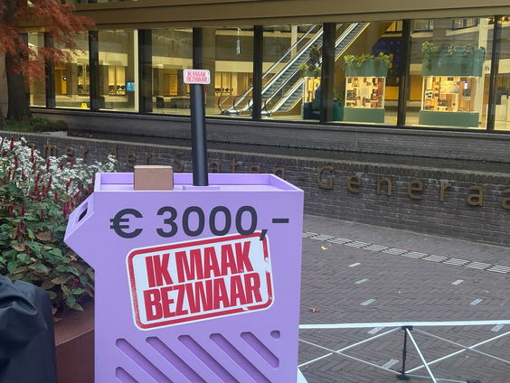 Protest tegen langstudeerboete in Den Haag