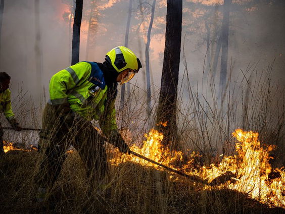 Voorbereiding van campings op eventuele natuurbranden