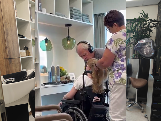 Op MPS De Zonnebloem is ook een kapssalon, en Laura krijgt een coupe