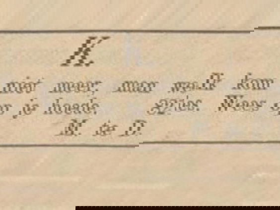 Hoe mensen vroeger de liefde zochten middels de krant