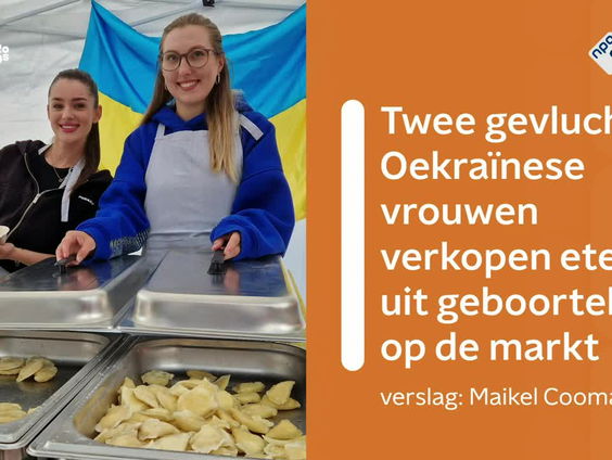 Een Oekraïens kraampje op de markt in Hengelo