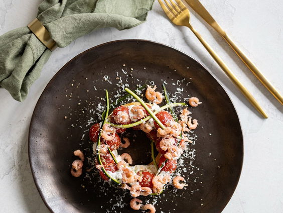 Koken met Sandra: kerstkrans met cherrytomaat en Hollandse garnaaltjes