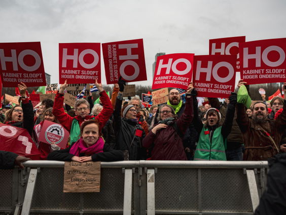 Laatste dag van historische estafettestakingen van Nederlandse universiteiten