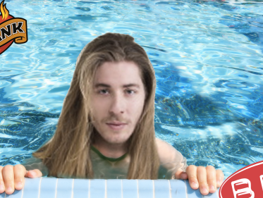 Hè maar Frank, moet je dan niet op zwemles??