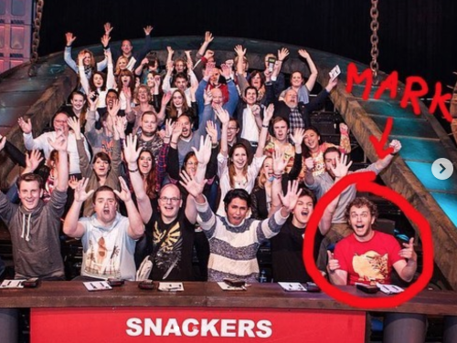 Treurige avond in 2015: Mark hing de lolbroek uit bij een show van Paul de Leeuw