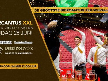 Studenten doen wereldrecordpoging biercantus in Johan Cruijff Arena