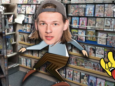 Jonge sander in de achterkamertjes van de videotheek...