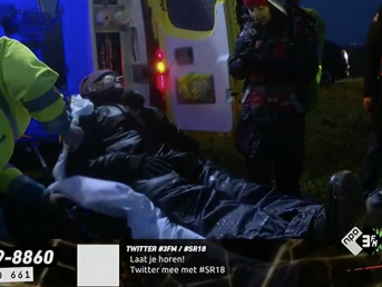 Sander en Eva in de ambulance