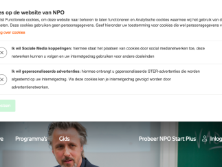 Kan het cookiebeleid van de NPO echt niet gebruiksvriendelijker?