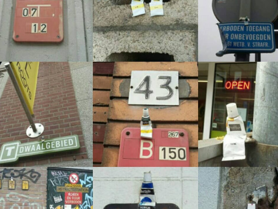 Janneke uit Tilburg ziet óveral verftubes tijdens haar wandeling!