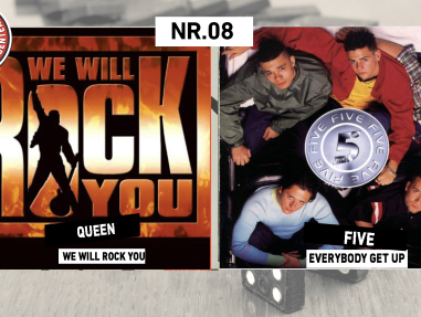 INTRODOMINO:QUEEN - WE WILL ROCK YOU & FIVE - EVERYBODY GET UP