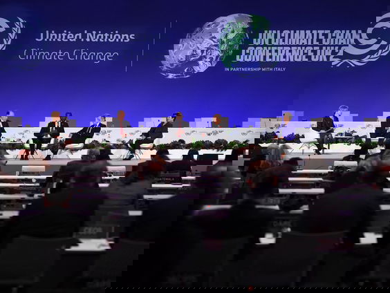 Kleine eilandstaten speechen op klimaattop in Glasgow