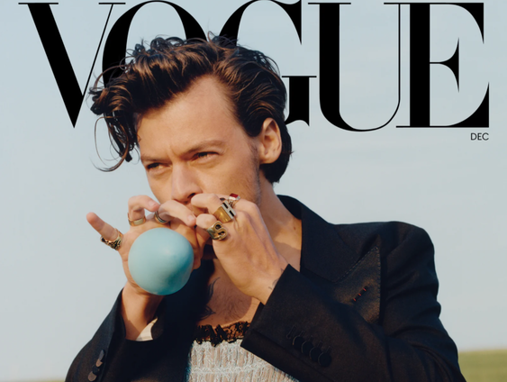 Harry Styles in jurk op Vogue-cover