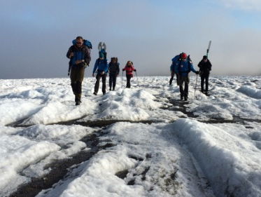 Sneeuw meten op de Noordpool