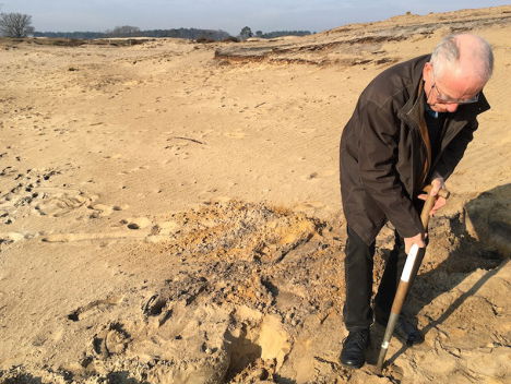 Platbranden veroorzaakte stuiflandschap