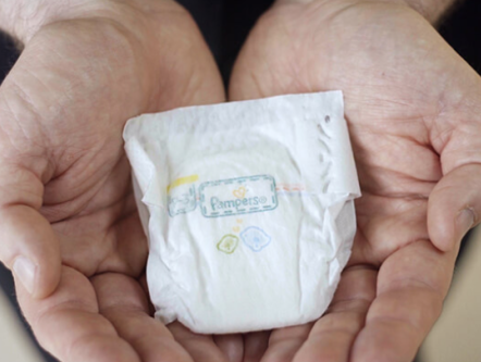 De kleinste luier ter wereld