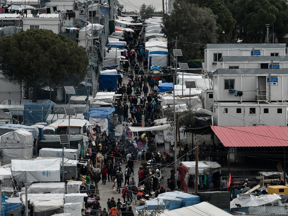 Coronabesmetting in vluchtelingenkamp Moria