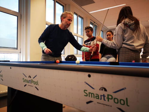 Erik Van Haren en Willem la Rivière over poolen in de wiskundeles