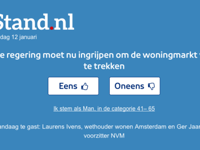 Stand.nl: De regering moet nu ingrijpen om de woningmarkt vlot te trekken