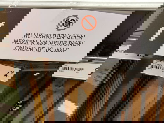 Een veilig gevoel met/zonder een mes op zak