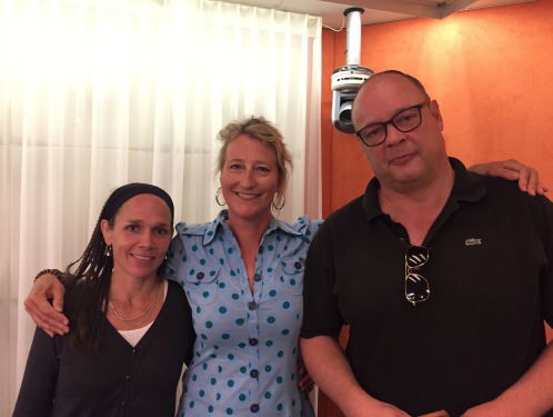 RTL-Z & RTL7-directeur Marco Louwerens en ex-judoka Jessica Gal op De Perstribune