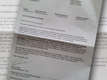 Opgelet voor valse brief Dutch Filmworks
