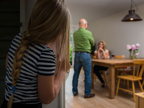 Papa verdwijnt na de scheiding