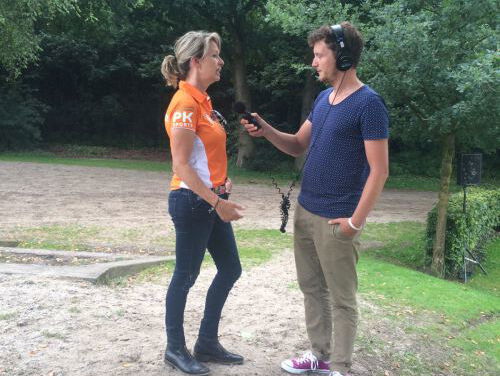 Reinout bij de paarden