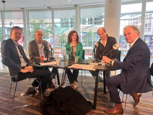 In 't Veld (D66), Knapen (CDA), Mulder (VVD), Voordewind (CU)