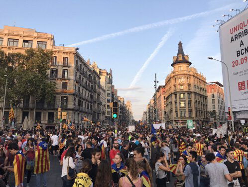 Protest Cataloniƫ neemt in kracht toe